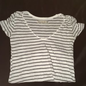 Striped v-neck shirt
